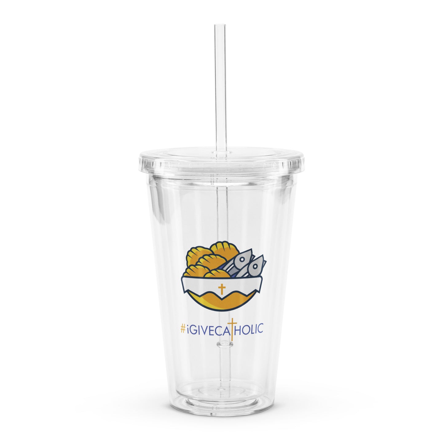 Clear plastic tumbler