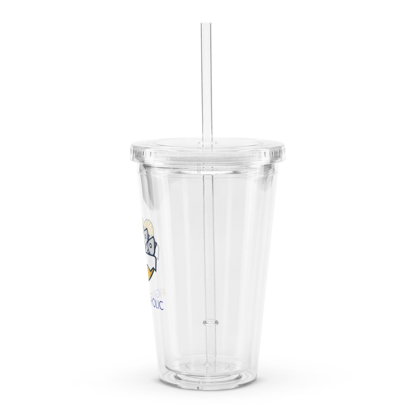 Clear plastic tumbler