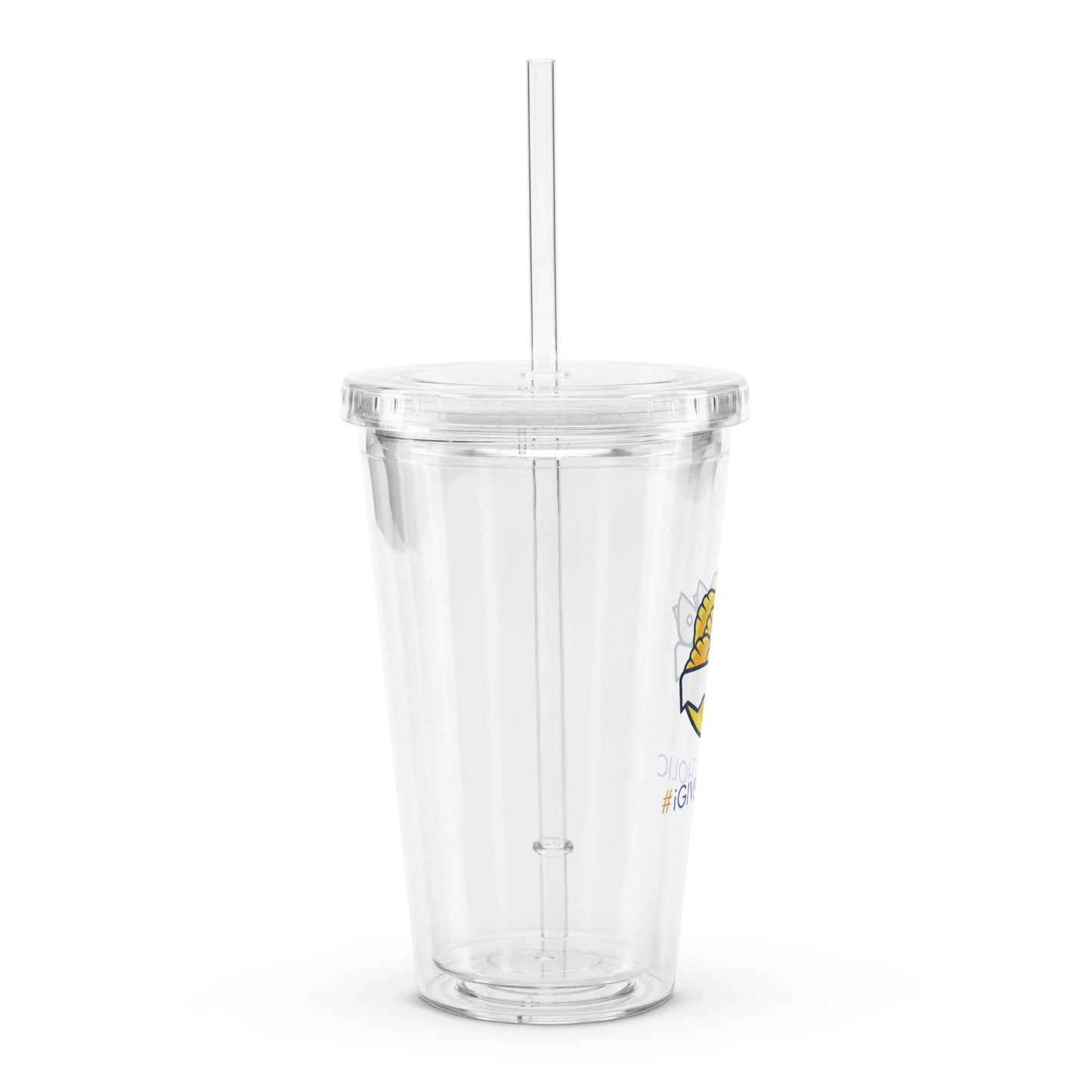 Clear plastic tumbler